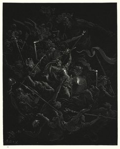 Illustration de Gustave Doré pour Le Paradis Perdu de Milton, Livre III, vers 473, 474 - Gustave Dore